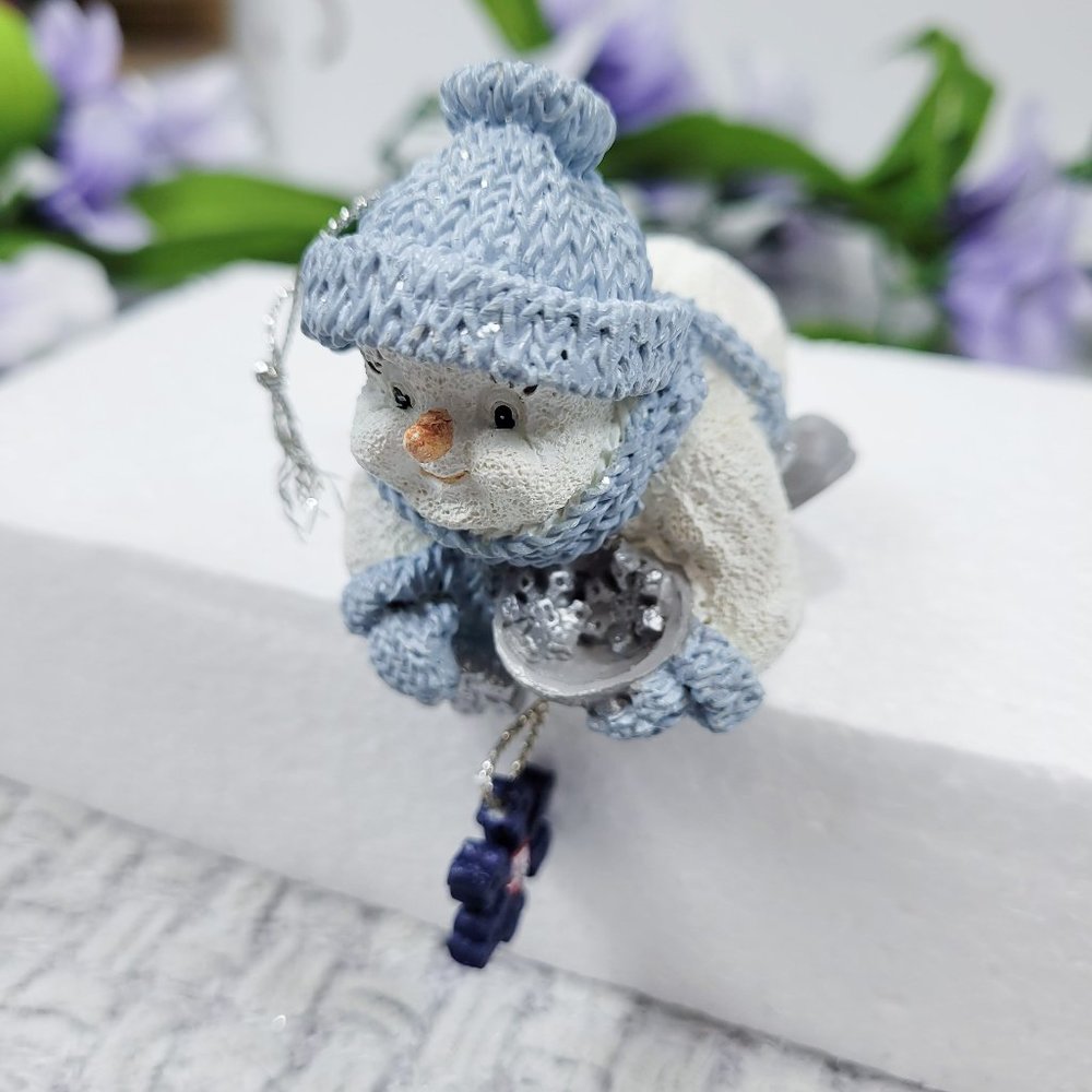Vintage Snow Buddies Snowman Christmas Ornaments 3 Piece Bundle